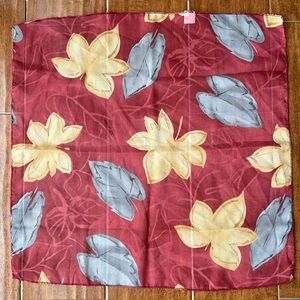 Floral Patterned Scarf in Rust and Gold
